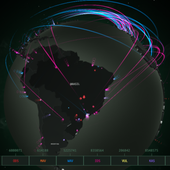 KASPERSKY apresenta mapa de ciberameaça em tempo real no mundo