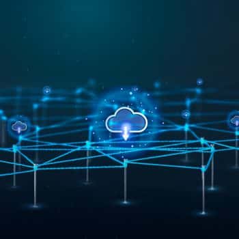 Cloud storage background, business network design Plano de recuperação Cloud: Como garantir a segurança das informações na sua empresa