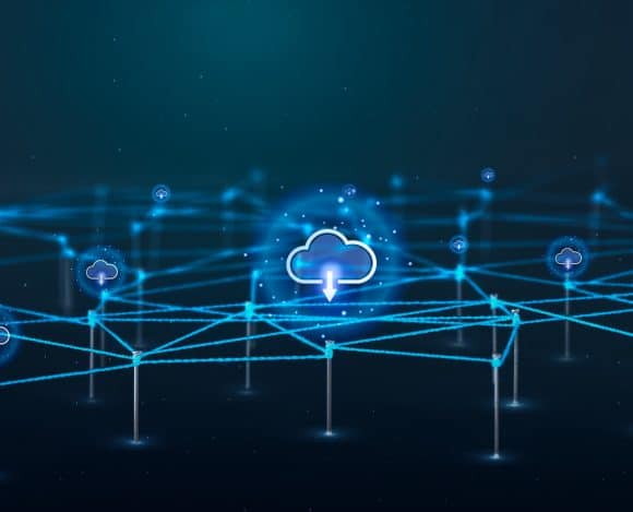 Cloud storage background, business network design Plano de recuperação Cloud: Como garantir a segurança das informações na sua empresa