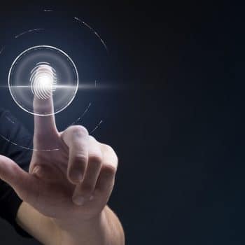 Biometric technology background with fingerprint scanning system DPO e LGPD: entenda a importância da área para evitar riscos jurídicos